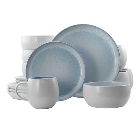 

Mocha 16 Pieces Stoneware Dinnerware Set in Blue
