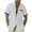 White, variant on ZVNAΖH Men's Waffle Knit Bird Print Shirt, Short Sleeve Collared Button Down Casual Top with Contrast Placket, S-3XL