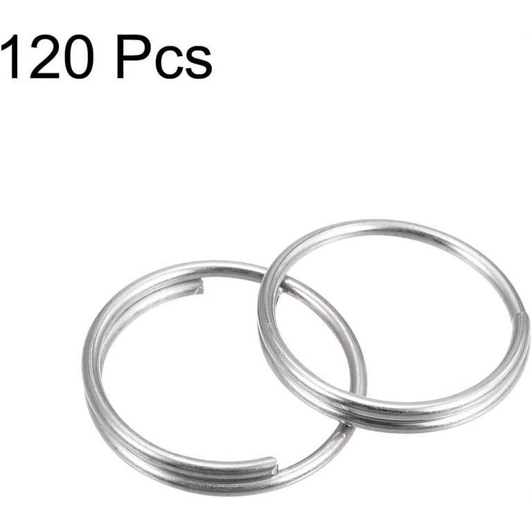 Double Loops Split Rings, 10mm Small Round Key Ring Parts for DIY Crafts  Making, Silver Tone 120Pcs