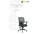 thumbnail image 2 of TygerClaw Mid Back Mesh Office Chair, 2 of 3