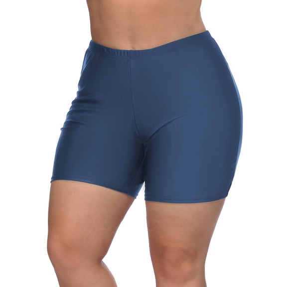 Asoul Women's Plus Size Swimsuit Bottom Solid Color Bathing Suit Turnks Board Short