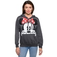 thumbnail image 4 of Disney Women's Minnie Mouse Hoodie Sweatshirt Pullover Minnie Face Charcoal, 4 of 9