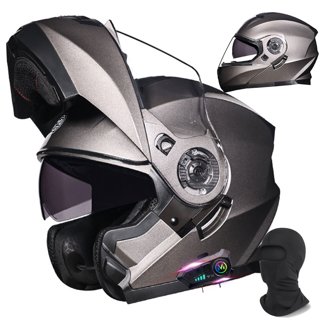 bluetooth motorcycle helmet silver Martian 6 Riders intercom & 1000 Meter Com  1Storm Helmet Features a micrometric quick GDM DEMON HYPERSONIC Bluetooth Motorcycle