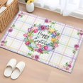 thumbnail image 2 of Rectangle Area Rug 2x3ft, Happy Easter Eggs Tulips Daisy Non-Slip Non-Shedding Floor Mat, Colorful Striped Washable Sturdy Carpet for Living Room Bedroom Home Decor, 2 of 9