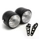 thumbnail image 2 of Universal Motorcycle Dual Headlight Twin Double Headlamp Halogen H4 Bulb w/ Bracket For Cafe Racer Bobber Touring Cruiser, 2 of 5
