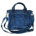 thumbnail image 1 of Bolso de mano de mezclilla estilo casual ligero clásico retro viaje shopper bolso de hombroAzul oscuro, 1 of 7