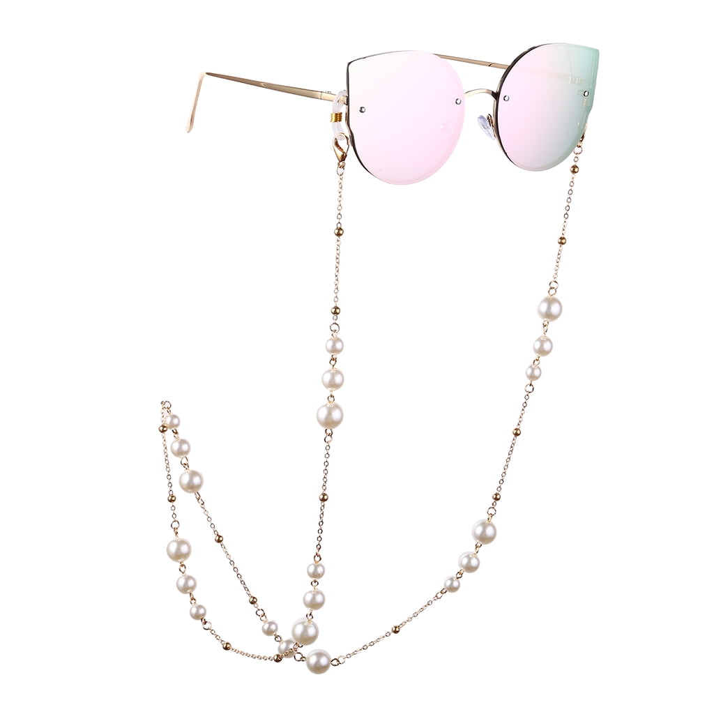 Women Fashion Nonslip Pearl Beads Eyeglass Chain for Glasses
