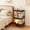 Black, variant on Rolling Side Table with Storage Shelf, End Table Small Nightstand Magazine Rack for Coffee, Snacks, Home Office, Living Room, Black and White