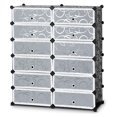 Shoe Rack Organizer, 12Cube Modular Plastic Shoes Storage with