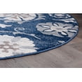 thumbnail image 5 of Madison Transitional 5' Round Navy and Cream Polypropylene Indoor Area Rug, 5 of 8