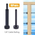 thumbnail image 4 of Black Cable Railing Hardware, Steel Cable Railing Kit for 1/8" Stainless Steel Cable Railing System, for Metal & Wood Post, 4 of 11