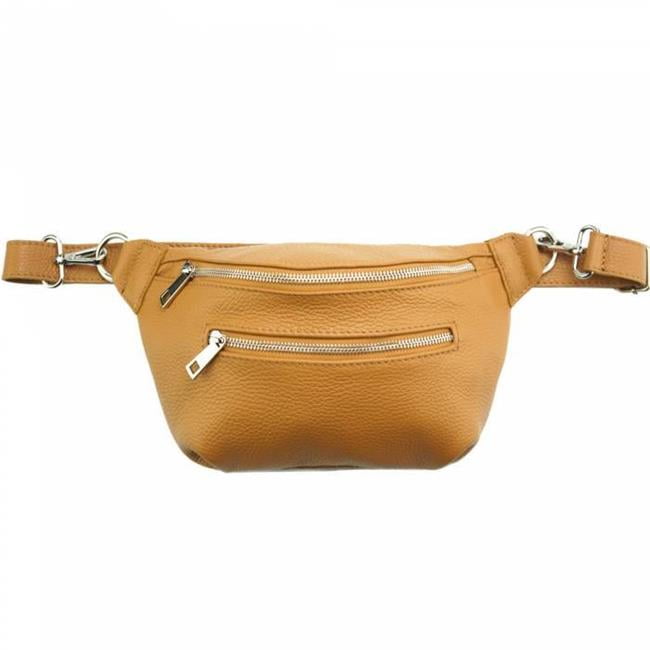tan leather fanny pack