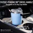 thumbnail image 4 of OUTSIDER The AM 17 oz Stainless Steel Vacuum Insulated Coffee Mug with 180° Rotating Swivel Handle and Lockable Spill Proof Lid – Travel Tumbler for Outdoor, Home & Office - Light Blue, 4 of 5
