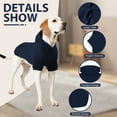 thumbnail image 2 of Kickred Basic Dog Hoodie Sweatshirts, Pet Clothes Hoodies Sweater with Hat and Leash Hole, Soft Cotton Outfit Coat for Large Medium Small Dogs(2XL, Navy Blue), 2 of 7