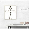 thumbnail image 3 of Amazing Grace Cross Vinyl Letters Art Religious Wall Sticker Décor 17x23-Inch Chocolate Brown, 3 of 6