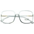 thumbnail image 5 of Woman's New Retro Blue Light Blocking Glasses Big frame Nerd Eyeglasses Frame Anti Blue Ray Computer Game Glasses Gray, 5 of 13