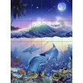 thumbnail image 1 of Tile Mural Bathroom Backsplash - Blue World (The Moon)-CRL, 1 of 1