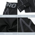 thumbnail image 3 of Graflsoa Men's 2-Pack Performance Training Leggings - Quick-Dry, Breathable, Stretchable Workout Pants with Patchwork Design for Gym, Running, and Daily Wear (EU: XL, Black-Grey + Grey), 3 of 6