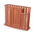 thumbnail image 2 of Estante de almacenamiento para cubiertos, cucharas y tenedores, utensilios de cocina, organizador de cocina para encimera Marrón, 2 of 9
