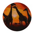 thumbnail image 4 of Patifu Giraffes Sunset Sky Round Tablecloth Stain-Resistant Washable for Indoor Outdoor Restaurants Weddings Parties Home Kitchen Decoration 46"-50, 4 of 8
