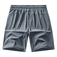 thumbnail image 4 of Besolor Running Shorts for Men Lightweight Quick Dry Athletic Workout Elastic Waist Drawstring Shorts with Zipper Pockets(X-Large,Gray), 4 of 7