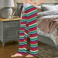thumbnail image 3 of FREEAMG Chic Lifelike Floral Pattern Drawstring Lounge Wide Leg Pajama Sleepwear Bottom, 3 of 6
