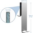 thumbnail image 5 of Gancho doble para pared de ducha, ganchos para puerta de ducha, ganchos para toallas y navajas de acero inoxidable, sin taladrar con espuma protectora para vidrio, plateado ACTIVE Biensenido a ACTIVE, 5 of 5