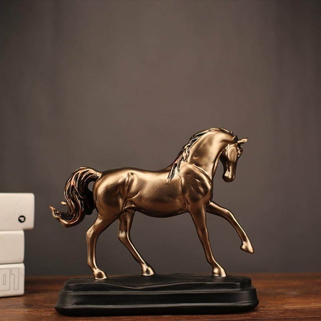 Statue de Cheval en Bronze Sculpture de Figurine en Résine Sculpture Artisanale de Sculpture de Cheval en Bronze pour Cheval Figurine Sculpture Décor à la Maison