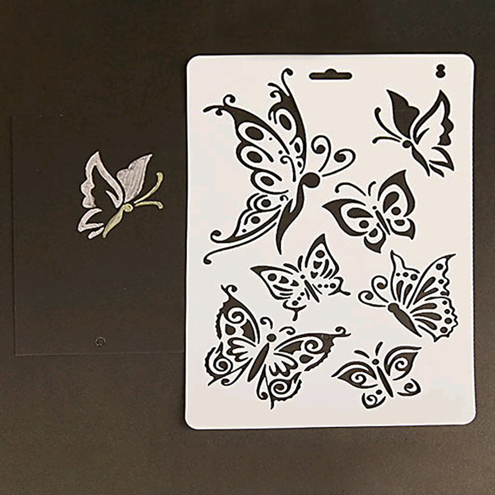 Butterfly Stencil Airbrush Painting Scrapbooking Album Template Kids DIY Craft C
