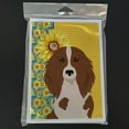 thumbnail image 3 of Summer Sunflowers Longhair Red Pedbald Dachshund Greeting Cards and Envelopes Pack of 8 7 in x 5 in, 3 of 3