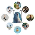 thumbnail image 6 of Balery Clear Sky Blue Cat Pattern Drawstring Backpack Bag Sport Gym Sackpack Cinch Bags Pattern Drawstring Backpack Bag Sport Gym Sackpack Cinch Bags -Small, 6 of 6
