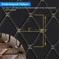 thumbnail image 6 of Vinyl Quilted Foam Fabric Faux Leather Foam Backing for DIY Upholstery Car Headliner Furniture, Diamonds Pattern, 59" W, Black, Sold by Yard, 6 of 11
