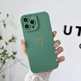 thumbnail image 2 of Compatible with iPhone 13 Pro Max Case, Luxury Double Heart Case with Side Pattern Soft Silicone Shockproof Full Camera Lens Cute Case for iPhone 13 Pro Max 6.7" for Women Girl Green, 2 of 12