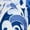 Blue, variant on Petite Swirl Oasis Jacquard Top Navy Peony Combo PXS