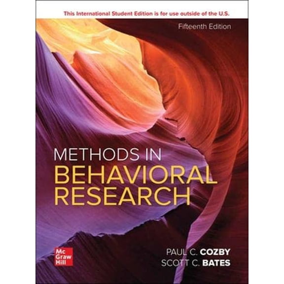 Pre-Owned Methods in Behavioral Research ISE, 9781266177682, 126617768X, Paperback,