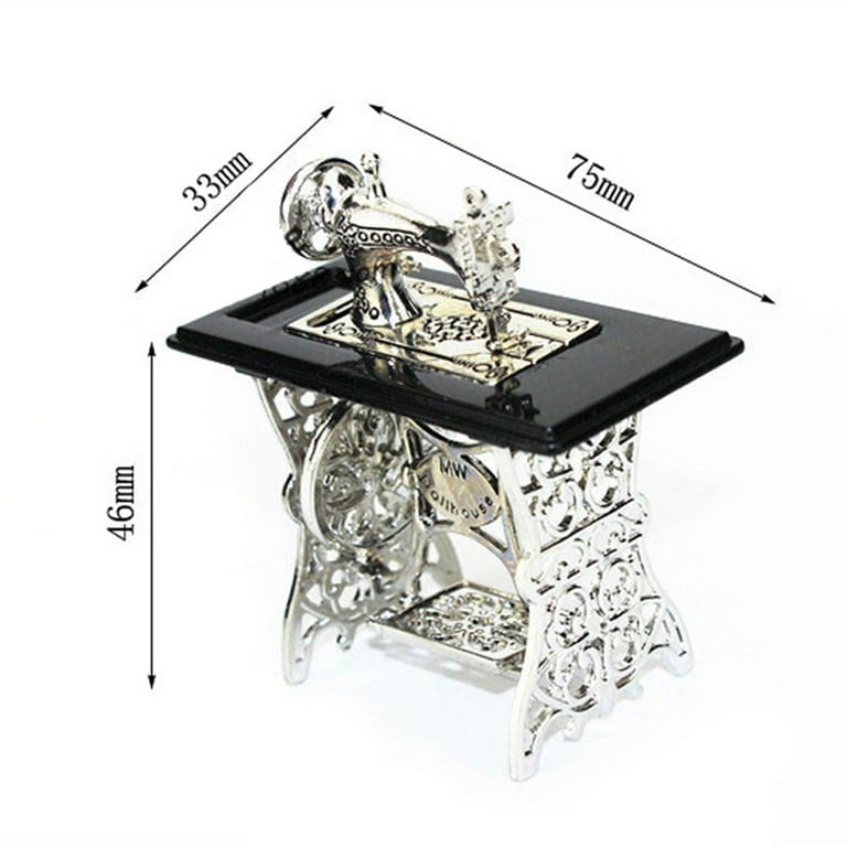 Wifehelper Dollhouse Machine à Coudre, 1:12 Miniature Meubles En Bo Machine A Coudre Dollhouse Decoration Pour Maison De Po Amz