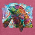 thumbnail image 6 of Wild Bobby Rainbow Painted Manatee Dean Russo Design Animal Lover Men Long Sleeve Shirt, Vintage Heather Red, Medium, 6 of 6