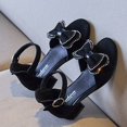 thumbnail image 6 of Icvfdpl Kids Girls Sandals Thick Heel Fashionable Diamond Bow Small High Heel Princess Vacation Soft 9.5 Years-10 Years, 6 of 9