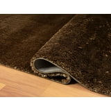 HR Plush Chocolate Brown Solid Color Shag Rug - Thick Pile, High-End ...