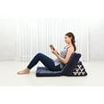thumbnail image 2 of Leewadee - Comfortable Japanese Floor Mattress - Thai Floor Bed With Triangle Cushion - Futon Mattress - Thai Massage Mat,  Black White, Kapok Filling, 2 of 6