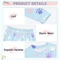 thumbnail image 4 of Cute Footprint Pattern Cotton Pajamas 2 Piece Set Sleepwear Soft and Comfortable Homewear Nightwear, 4 of 7