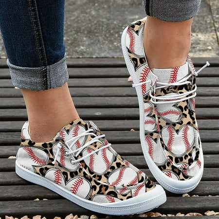 

Fashion Gift! MIARHB Floral Print Women S Sports Shoes Flat Breathable Shoes Workout For Women Brown 40