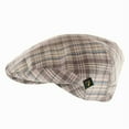 thumbnail image 4 of Gray Plaid Irish Linen Cap For Men, Made By Mucros Weavers, Size X-Large, 4 of 4