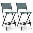 thumbnail image 1 of Gymax Tabourets de Bar Pliants - Ensemble de 2, Bleu, 1 of 7