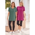 thumbnail image 5 of Woman Within Plus Size Perfect Short-Sleeve V-Neck Tunic, 5 of 6