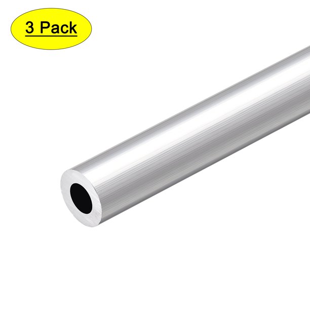 Tubo redondo de aluminio Uxcell 6063, tubería recta 19mm x 11mm x 300mm