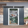 thumbnail image 7 of CarButler 6x5ft Metal Outdoor Storage Shed with Window and Transparent Plate,Lockable Sliding Doors for Garden Backyard Patio Black, 7 of 7