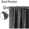 thumbnail image 2 of Kids Blackout Curtains for Bedroom, Rod Pocket Room Darkening Curtains Decoration Thermal Insulation Window Drapes for Nursery, Children Room, 2 Panels, Each 42 x 84 Inch, Grey, 2 of 6
