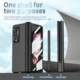thumbnail image 3 of K-Lion Galaxy Z Fold 4 2022 Case with S-Pen Holder Screen Protector Camera Protector, Anti-Scratch Anti-Fingerprint Shockproof Electroplate PC Cover Case for Samsung Galaxy Z Fold 4 5G 2022, Black, 3 of 7
