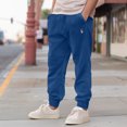 thumbnail image 4 of Dalix Astronaut Embroidered Jogger Pant Soft Fleece Relaxed Fit Lounge Mens in Royal Blue 2XL XX-Large, 4 of 5